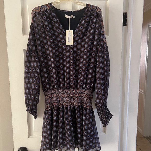 Ramy Brook V-Neck Long-Sleeve Mini Dress. NWT. Perfect for Fall! - Picture 6 of 10